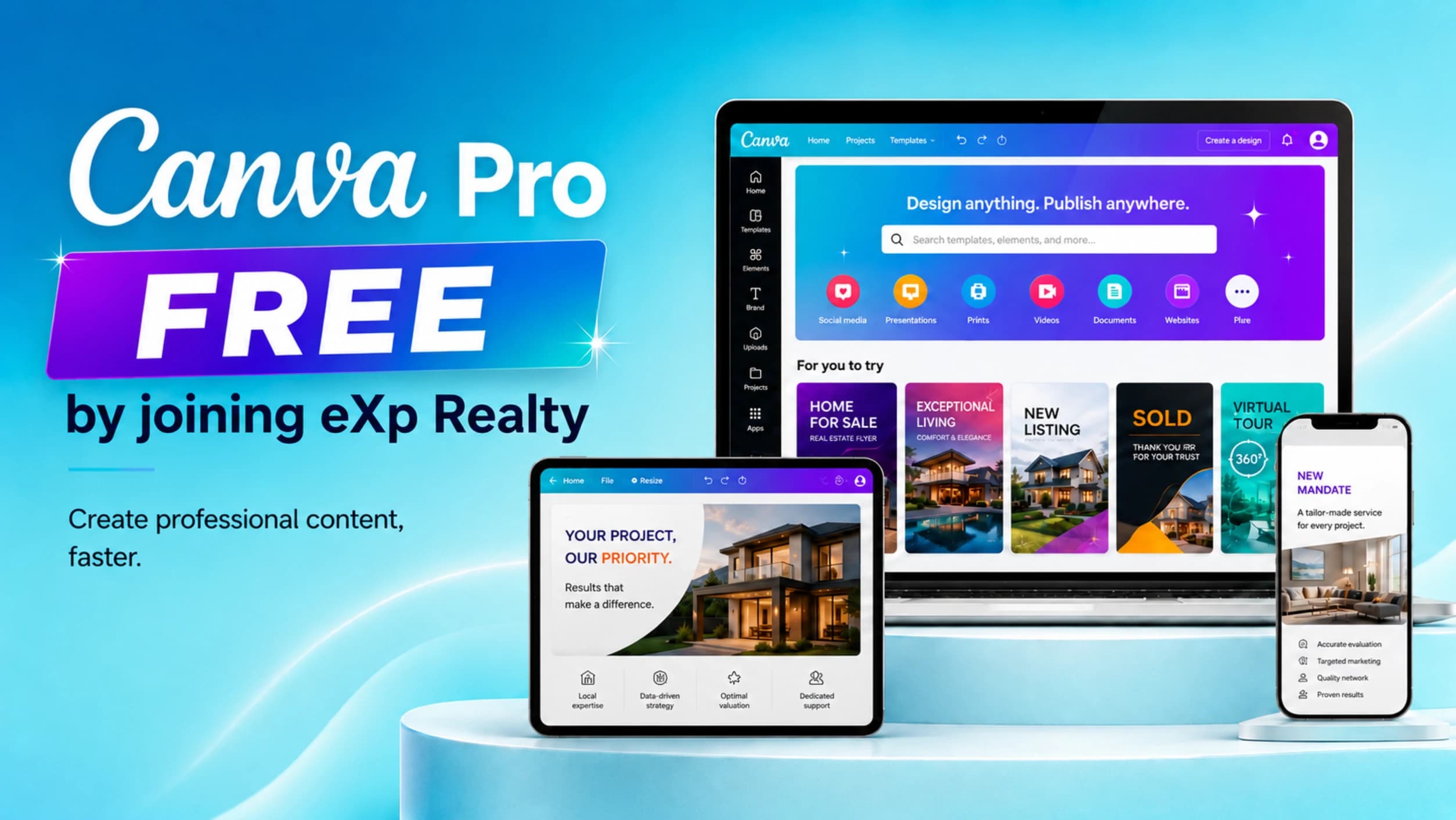 Free Canva Pro by joining eXp Realty